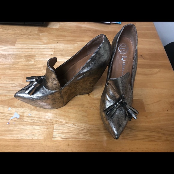 Jeffrey Campbell silver platform loafer heels - Picture 4 of 5